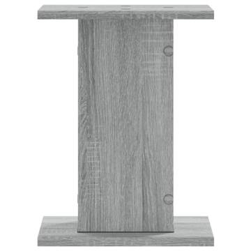 Speaker Stands 2 pcs Grey Sonoma | Durable Engineered Wood