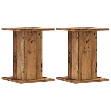 Stylish Speaker Stands - Old Wood, 30x30x40 cm, 2 pcs