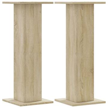 Speaker Stands 2 pcs Sonoma Oak - Durable & Stylish Design