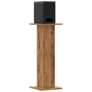 Stylish Speaker Stands - 2 pcs Artisian Oak | Hipomarket UK