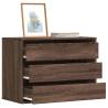  Corner Chest of Drawers Brown Oak 80x41x58 cm Engineered Wood Colour brown oak Size 80 x 41 x 58 cm Quantity in Package 1 