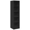 Stylish Black Wardrobe 50x50x200 cm - Engineered Wood