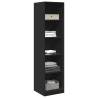 Stylish Black Wardrobe 50x50x200 cm - Engineered Wood