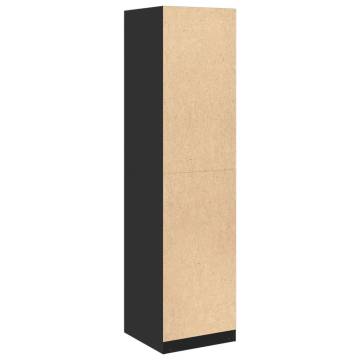 Stylish Black Wardrobe 50x50x200 cm - Engineered Wood