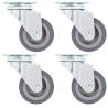 Swivel Casters Set of 4 - 50 mm - Perfect for Furniture and Equipment