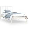 White Solid Wood Pine Bed Frame 100x200 cm | HipoMarket UK