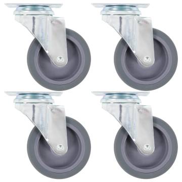 Swivel Casters Set of 4 (75 mm) - Smooth & Durable