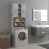 Concrete Grey Washing Machine Cabinet - 64x25.5x190 cm