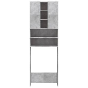 Concrete Grey Washing Machine Cabinet - 64x25.5x190 cm