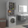 Concrete Grey Washing Machine Cabinet - 64x25.5x190 cm