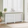 Stylish White Radiator Cover - Engineered Wood 175x20x82 cm