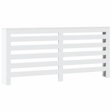 Stylish White Radiator Cover - Engineered Wood 175x20x82 cm