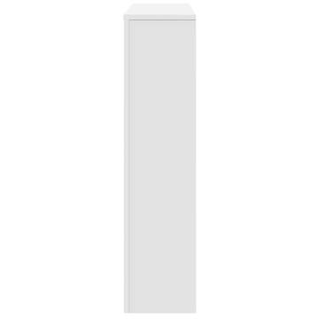 Stylish White Radiator Cover - Engineered Wood 175x20x82 cm