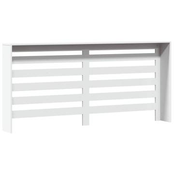 Stylish White Radiator Cover - Engineered Wood 175x20x82 cm