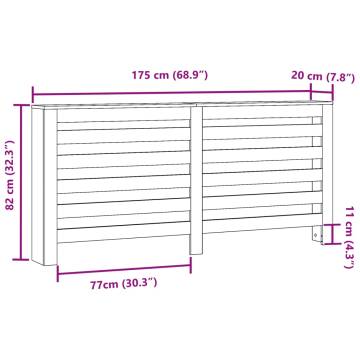 Stylish White Radiator Cover - Engineered Wood 175x20x82 cm