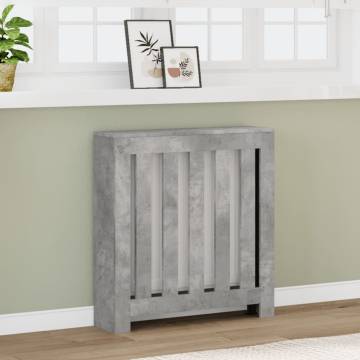 Radiator Cover Concrete Grey - Stylish Engineered Wood Design