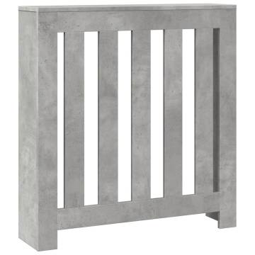 Radiator Cover Concrete Grey - Stylish Engineered Wood Design