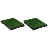 Pet Toilets 2 pcs with Tray & Faux Turf - 63x50x7 cm WC