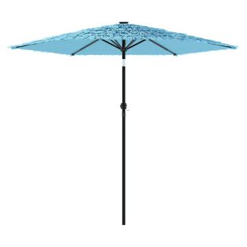 Garden Parasol with Steel Pole - Blue 268x268 cm