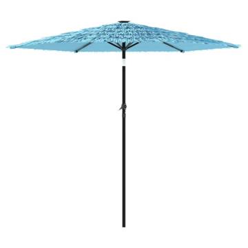 Garden Parasol with Steel Pole - Blue 268x268 cm