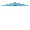 Garden Parasol with Steel Pole - Blue 268x268 cm