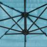 Garden Parasol with Steel Pole - Blue 268x268 cm