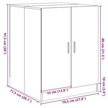 Washing Machine Cabinet Sonoma Oak - 70.5x71.5x91.5 cm