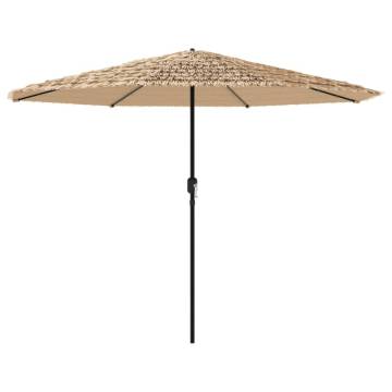 Garden Parasol with LEDs & Steel Pole - 388x388 cm | HipoMarket