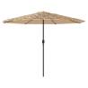 Garden Parasol with LEDs & Steel Pole - 388x388 cm | HipoMarket