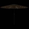 Garden Parasol with LEDs & Steel Pole - 388x388 cm | HipoMarket