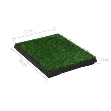 Pet Toilets 2 pcs with Tray & Faux Turf - 63x50x7 cm WC