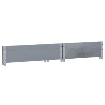 Pallet Collar Grey 80x60 cm - Solid Pine Wood for Storage