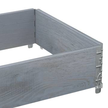 Pallet Collar Grey 80x60 cm - Solid Pine Wood for Storage