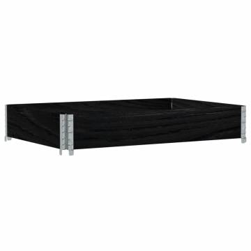 Pallet Collar Black 120x80 cm - Solid Wood Pine | HipoMarket