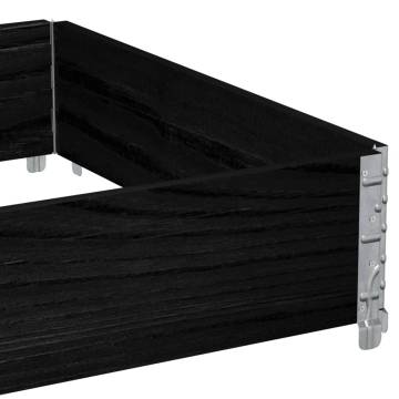 Pallet Collar Black 120x80 cm - Solid Wood Pine | HipoMarket