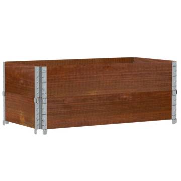 Pallet Collars 2 pcs Brown 100x50 cm Solid Wood Pine - HipoMarket