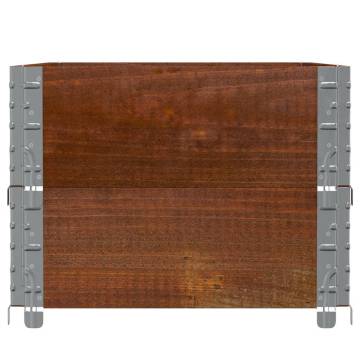 Pallet Collars 2 pcs Brown 100x50 cm Solid Wood Pine - HipoMarket