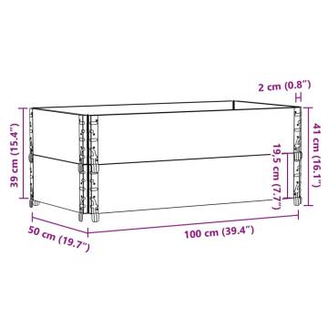 Pallet Collars 2 pcs Brown 100x50 cm Solid Wood Pine - HipoMarket