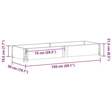 Pallet Collar 150x50 cm | Solid Wood Pine | Hipomarket UK