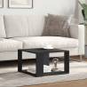 Stylish Black Coffee Table - 51.5x51.5x30 cm Engineered Wood