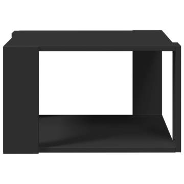 Stylish Black Coffee Table - 51.5x51.5x30 cm Engineered Wood