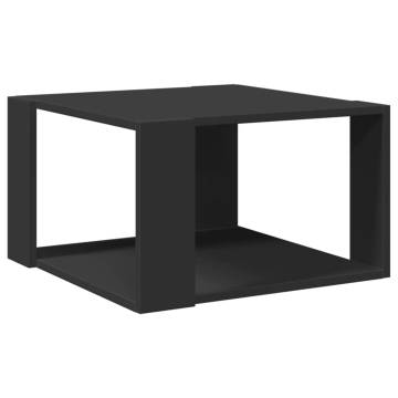 Stylish Black Coffee Table - 51.5x51.5x30 cm Engineered Wood