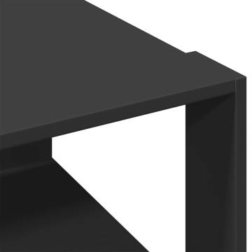 Stylish Black Coffee Table - 51.5x51.5x30 cm Engineered Wood