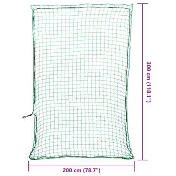 Trailer Net with Elastic Rope - Green 3x2 m PP | HIPO Market