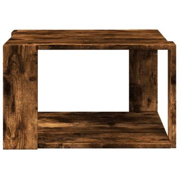 Elegant Smoked Oak Coffee Table - 51.5x51.5x30 cm