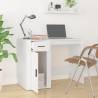 Elegant White Desk - 100x49x75 cm Engineered Wood | Hipo Market