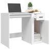 Elegant White Desk - 100x49x75 cm Engineered Wood | Hipo Market