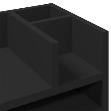 Desk Organiser Black | 44.5x24x25 cm | Engineered Wood