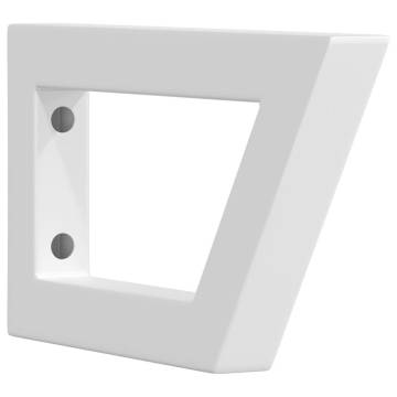 Elegant White Trapezium Shelf Brackets for Washbasin - 2 pcs