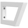 Elegant White Trapezium Shelf Brackets for Washbasin - 2 pcs